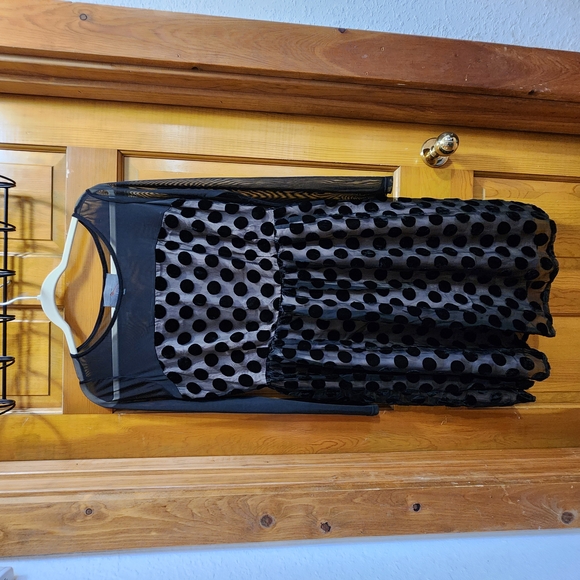 Anthropologie Dottie Dress by Sunday in Brooklyn Black Polka Dot Dress - Picture 4 of 13